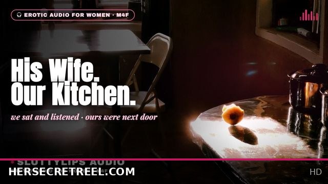 Hotwife Kitchen Scene: Wife Watches While Their Spouses Are Nearby